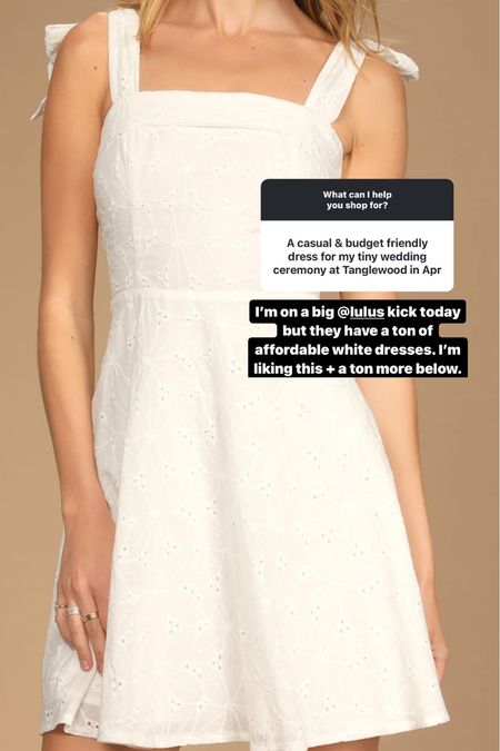 Short white dresses  // graduation dresses 

#LTKSeasonal