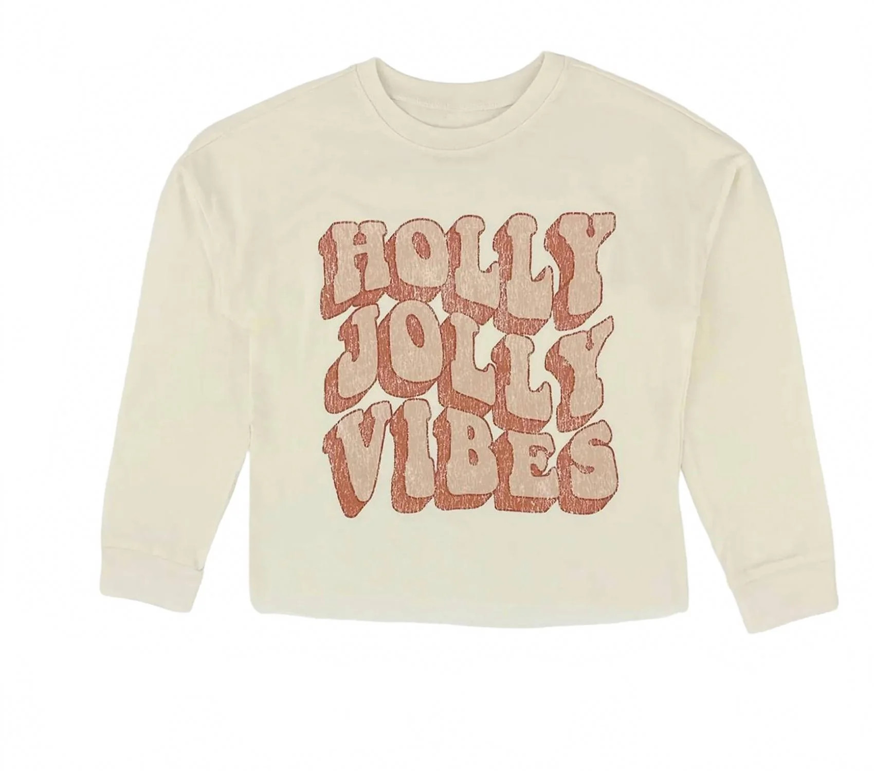 Kids' Long Sleeve Tee In Holly Jolly Vibes | Shop Simon