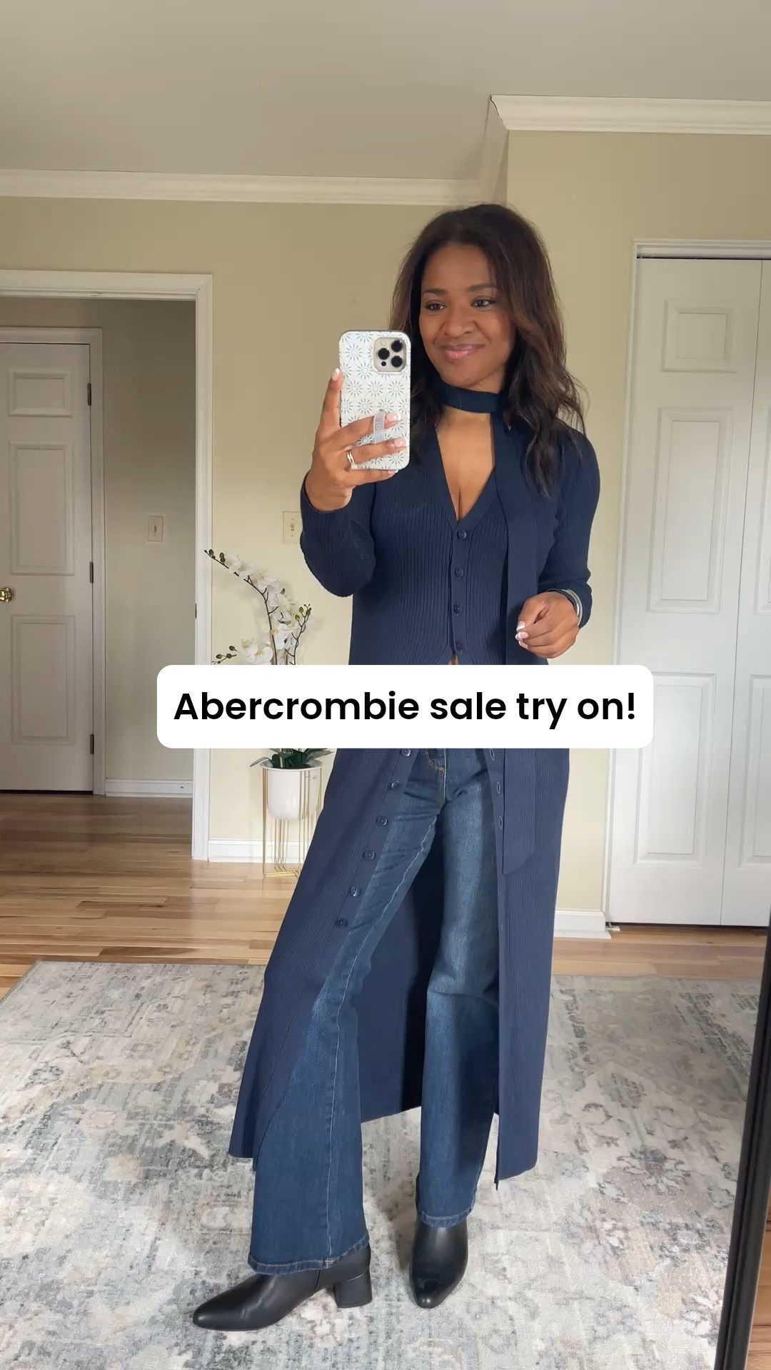 Wearing a small in everything! Jeans are a size 26 regular  

#LTKSaleAlert #LTKFallSale #LTKFindsUnder50