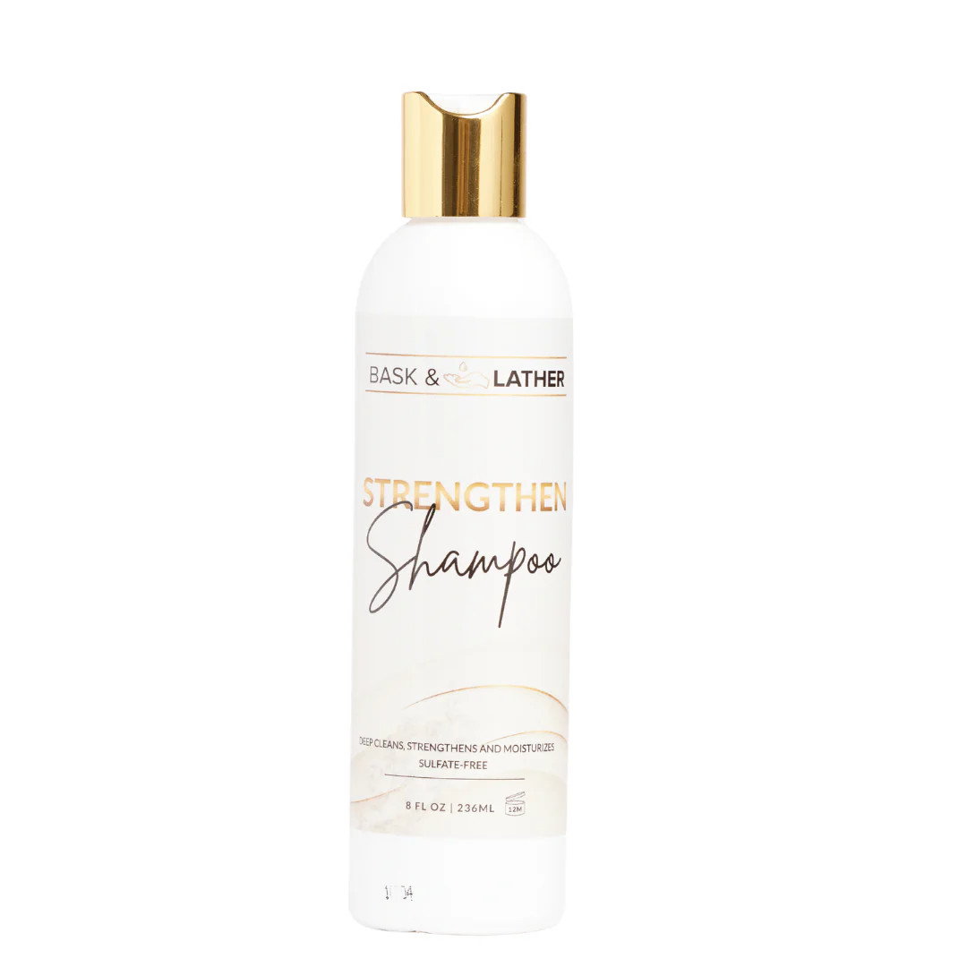 Strengthen Shampoo | Natural Strengthening Shampoo | Bask + Lather | Bask and Lather Co