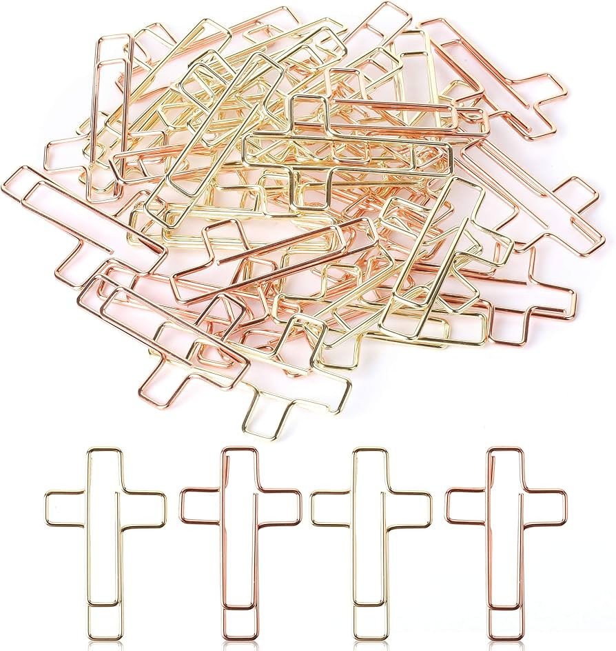 Mr. Pen- Cross Paper Clips, 35 Pack (Gold and Rose Gold Color), Bible Paper Clips, Journaling Pap... | Amazon (US)