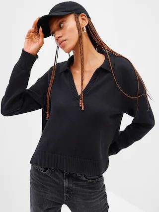 Ribbed Collared Sweater | Gap Factory