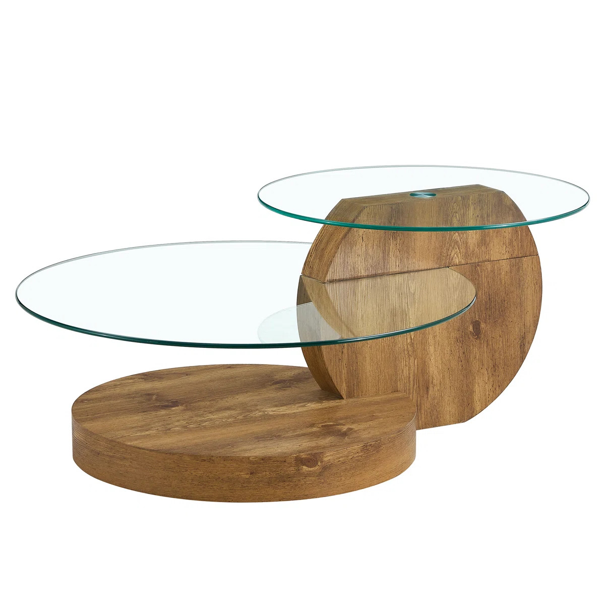 Varese Glass top double tier round coffee table | Wayfair North America