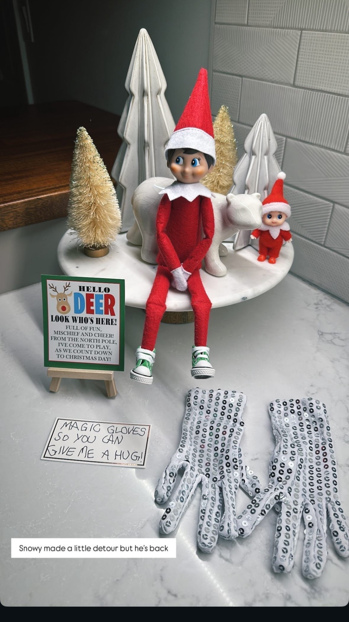 Almost time for our friends to make their big trip back from the North Pole! The baby Elf was a big hit last year but the magic gloves were even more special!

#LTKHoliday #LTKSeasonal #LTKKids