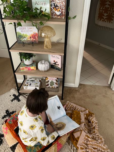 If you give a girl a mushroom lamp she’s going to want to get the Fall books out 🍁🍂🍄 #WalmartPartner #WalmartFinds #IYWYK 

Found the cutest little lamp to add to the bookshelves in the playroom! 