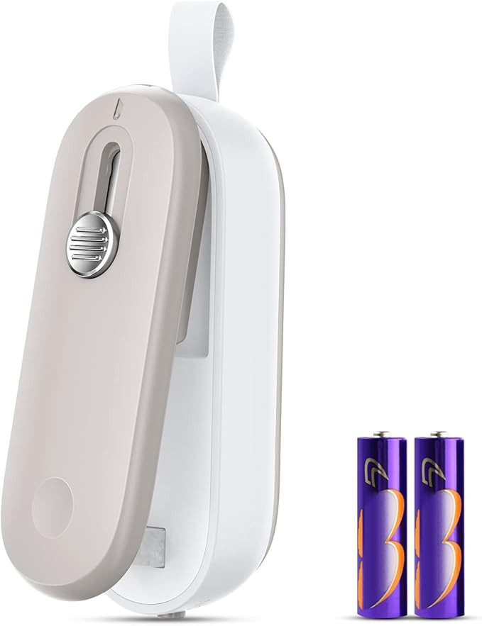 FEPPO Mini Bag Sealer, Bag Sealer with Cutter 2 in 1 Heat Sealer, Portable Chip Sealer Handheld F... | Amazon (US)