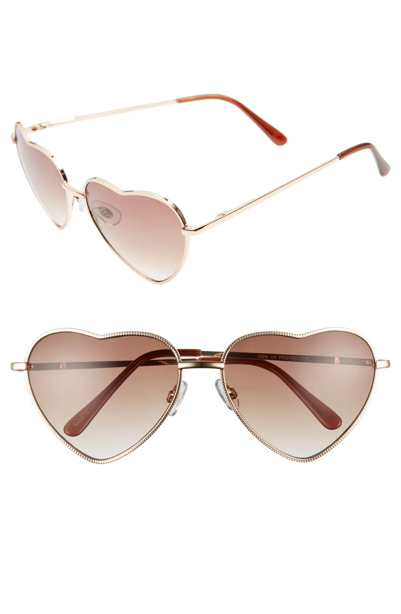 Heart Shaped 58mm Sunglasses | Nordstrom