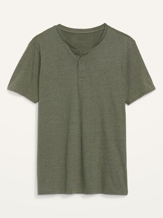 Soft-Washed Short-Sleeve Henley T-Shirt for Men | Old Navy (CA)