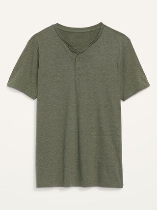 Soft-Washed Short-Sleeve Henley T-Shirt for Men | Old Navy (CA)