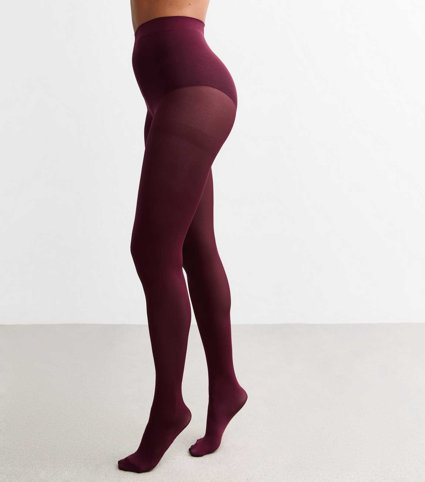 Burgundy 70 Denier Opaque Tights | New Look | New Look (UK)