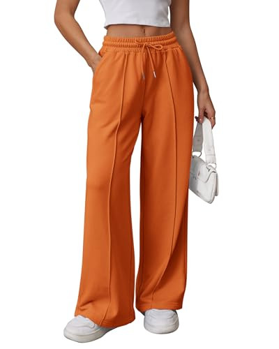 ATHMILE Womens Wide Leg Sweatpants High Waisted Baggy Pants Fashion Teen Girl Drawstring Athletic... | Amazon (US)