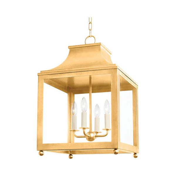 Jennings Large Lantern in Gold Leaf | Caitlin Wilson Design