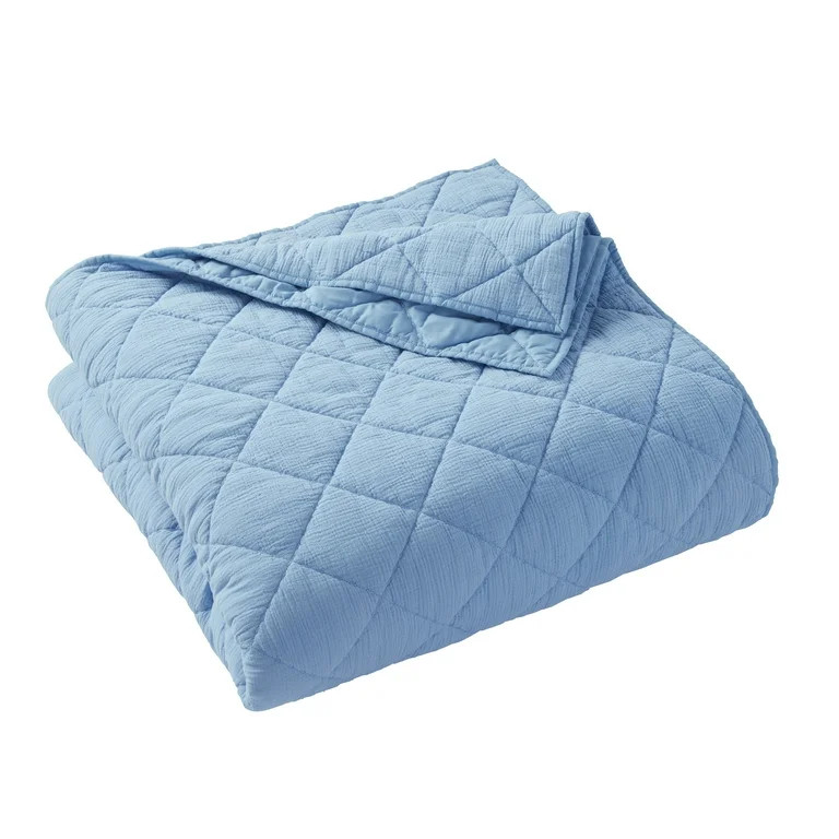 Better Homes & Gardens Diamond Gauze Quilt, Blue, King | Walmart (US)