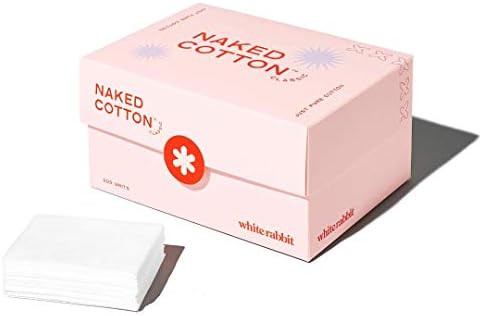 White rabbit Premium 100% Cotton Pads for face (200 Count), Unbleached, DIY Toner Mask, Lint-Free... | Amazon (US)