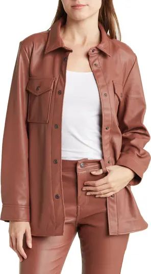 Faux Leather Shacket | Nordstrom Rack