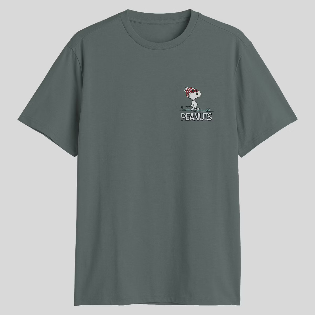 Men's Peanuts Aspen Short Sleeve Graphic T-Shirt - Balsam Green | Target