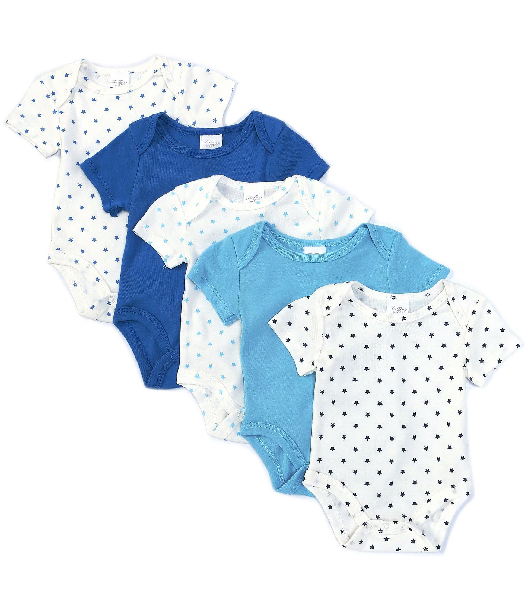 Starting Out Baby Boys Newbon-9 Months Star Print 5-Pack Bodysuit | Dillard's | Dillard's