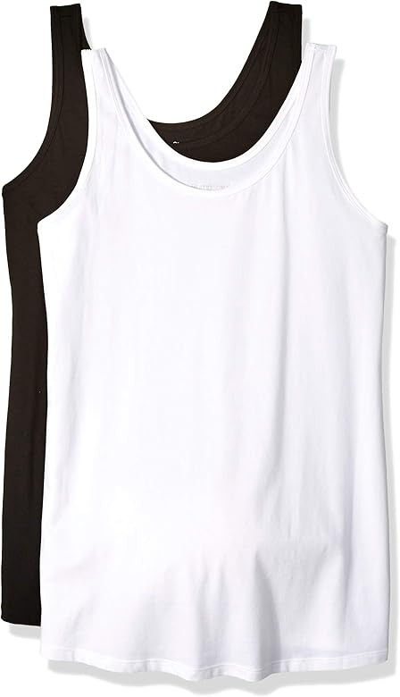 Motherhood Maternity Women's Sleeveless Scoop Neck Side Ruched Tank Top 2 & 3 Packs | Amazon (US)