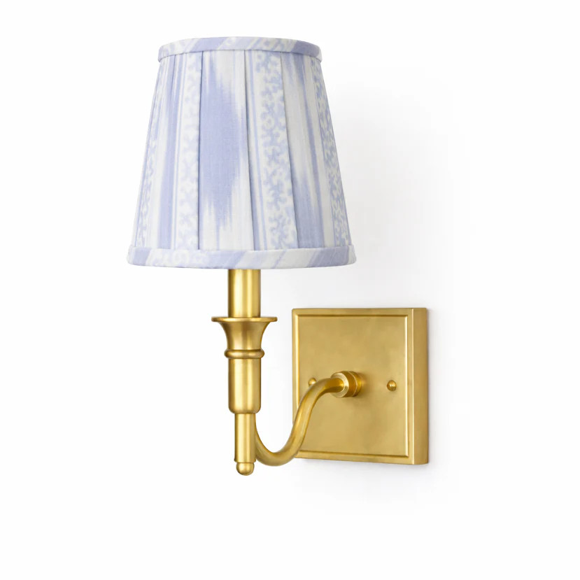 Blue Ikat Sconce Shade | The Enchanted Home