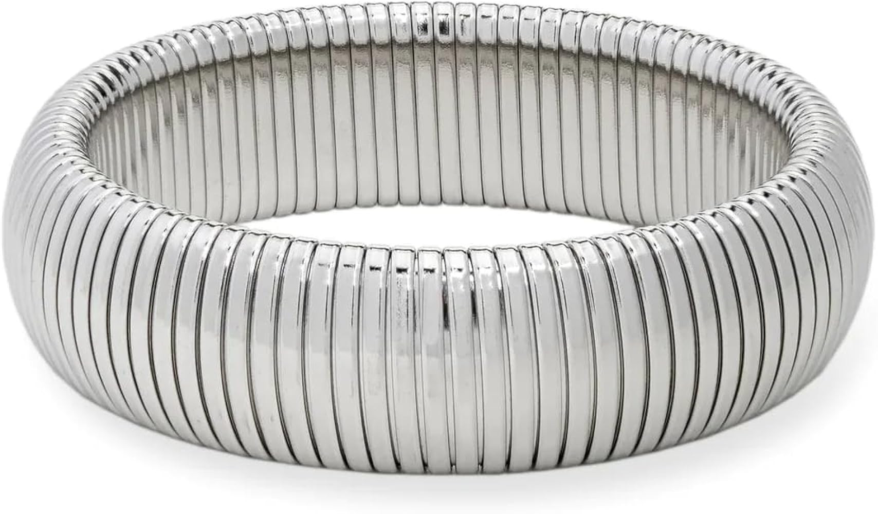 CONRAN KREMIX Gold Chunky Bangle Stretch Bracelets For Women 14K Real Gold Filled Stainless Steel... | Amazon (US)