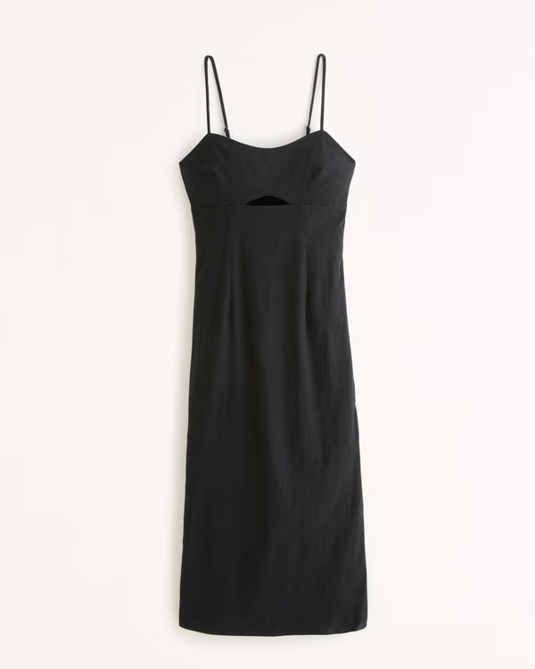 Date Night Cutout Midi Dress | Abercrombie & Fitch (US)