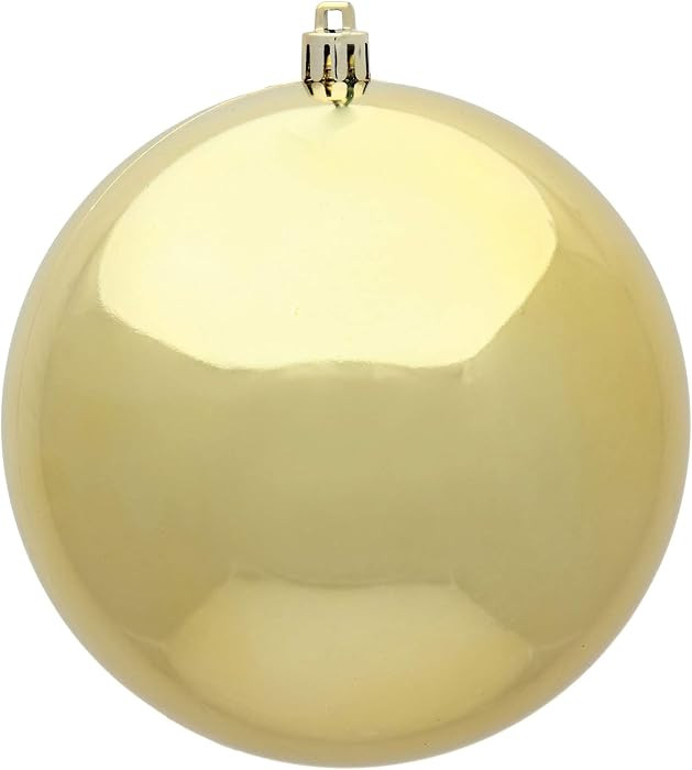 Vickerman 6" Shiny Finish Shatterproof Christmas Ball Ornament, UV Resistant with Drilled Cap, 4 ... | Amazon (US)