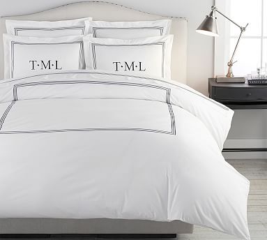 Grand Organic Percale Duvet Cover & Shams | Pottery Barn (US)