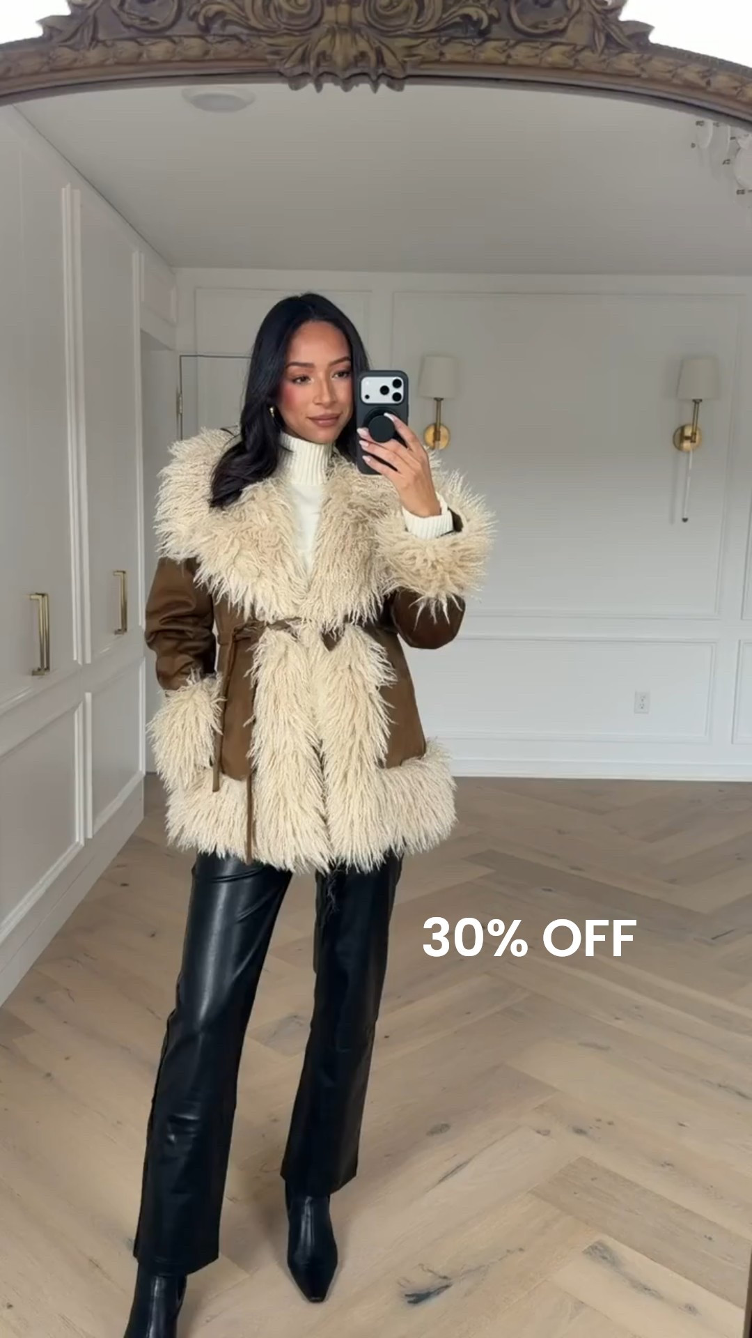 Holiday outfit on SALE for Black Friday!! Use code AFNENA to save on faux leather leggings! Wearing size L cream sweater, size M faux fur coat and size 26 faux fur leather maternity pants 

Holiday outfit 
Holiday party outfit 
Anthropologie sale 
Abercrombie sale
Abercrombie code 
Winter outfit 
Winter fashion 
Embellished sweater

#LTKHoliday #LTKCyberWeek #LTKSaleAlert
