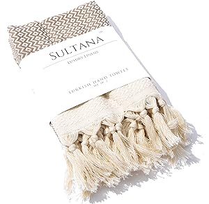 Sultana Luxury Linens - Turkish Hand Towels Set of 2 | 100% Turkish Cotton | Decorative Kitchen a... | Amazon (US)