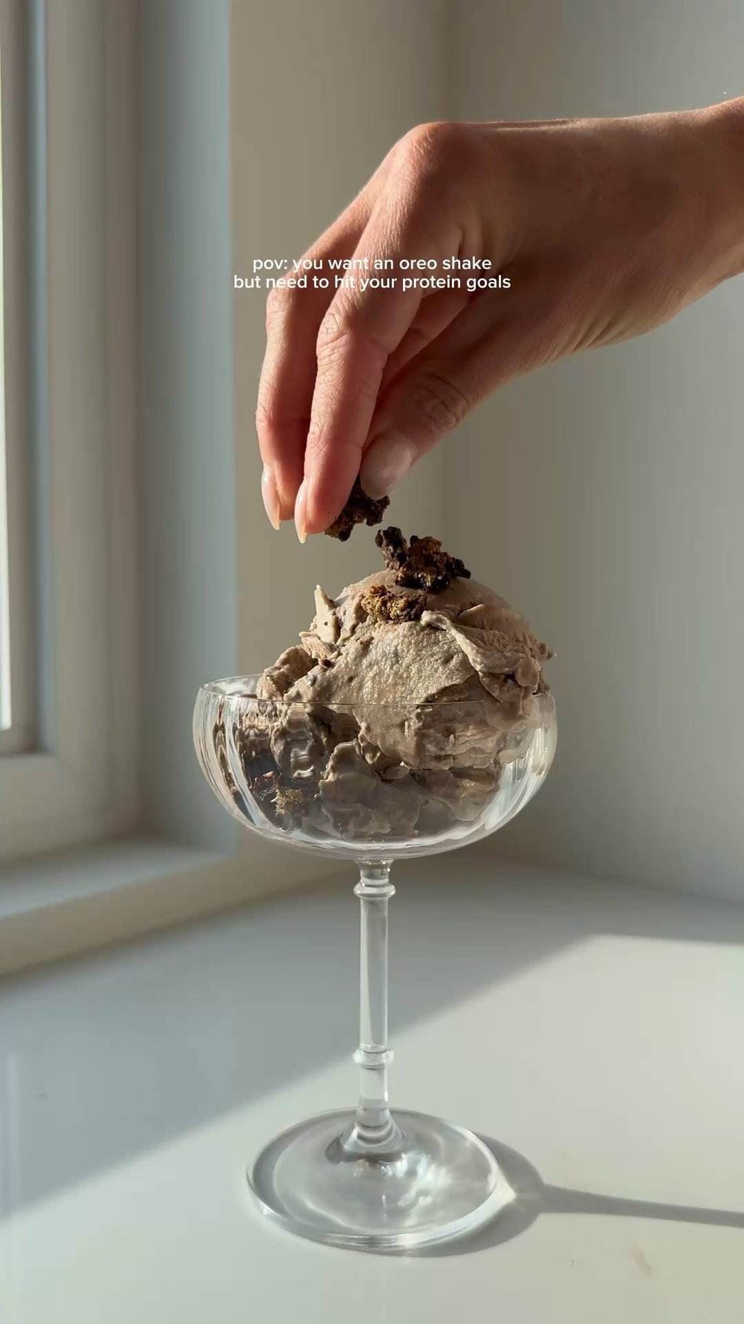 WHERE ARE MY OREO LOVERS AT? I have a healthy cookies + cream ninja creami for you and best part? Filled with 53g of protein in the entire pint! I always have to have some type of dessert at night and this one is not only clean ingredients but helps stack on the protein for the day 🍪💪🏼


Cookies & Cream Ninja Creami

Ingredients:
1 cup milk of choice 
2 scoops Cookies & Cream Promix protein
1/3 cup Greek yogurt
1 tsp vanilla extract
Pinch of sea salt
1 tbsp honey or maple syrup 
2 Simple Mills Cocoa & Cashew Butter cookies
1 tbsp chocolate chips

Topping:
1 crushed Simple Mills Cocoa & Cashew Butter cookie

Directions:
Add milk, protein powder, Greek yogurt, vanilla, honey, and sea salt directly to the Ninja Creami pint container.

Use a milk frother to mix until smooth and fully combined.

Freeze the container overnight (or at least 8-12 hours).

Place the frozen pint into the Ninja Creami and run the lite ice cream setting.

If the texture looks crumbly, add 1-2 tbsp milk and run re-spin.

Break the 2 cookies into pieces and add them along with the chocolate chips.

Run the mix-in setting.

Top with the crushed Simple Mills cookie!

Macros | 2 servings 
27g protein | 27g carbs | 7g fat


#oreoicecream #ninjacreami #healthydesserts #proteingoals 

#LTKfoodie #LTKfitnessgoals