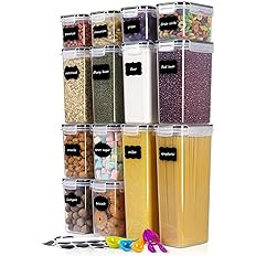 Elyum Airtight Food Storage Containers, 14 Pieces Plastic Food Storage Containers with Lids BPA F... | Amazon (US)