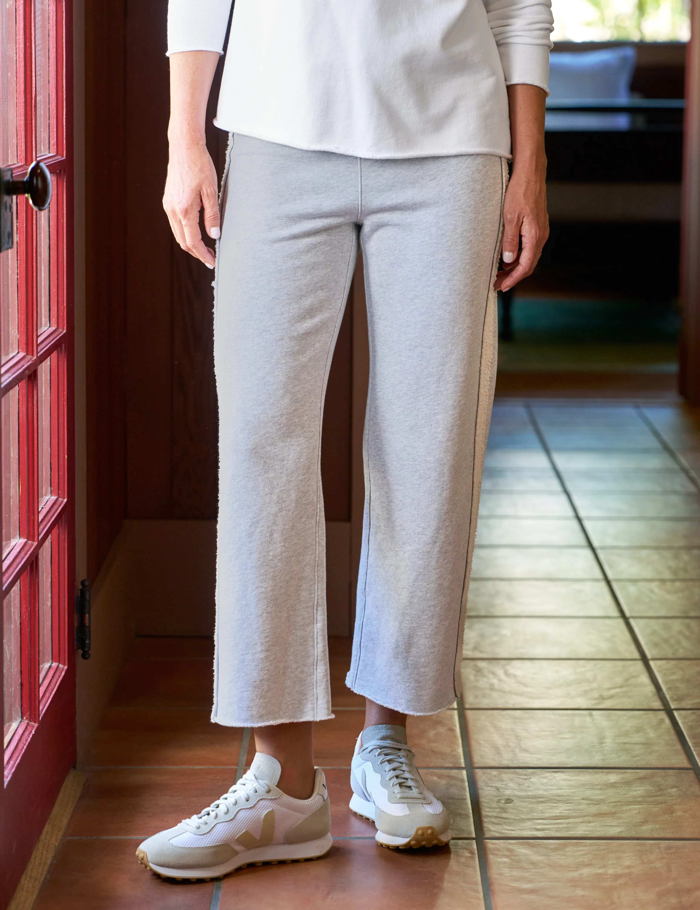 BELLA Gray Melange, Triple Fleece | Frank & Eileen