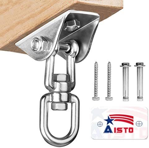 Aisto Swing Hanger Swivel Hook for Swing Sets Porch Wood Concrete Ceiling Silent 304 Stainless Steel | Amazon (US)
