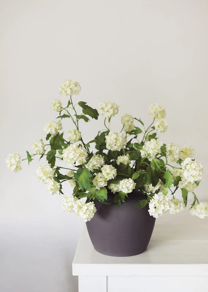 High-Quality Artificial Flowers at Afloral.com | Cream Snowball Spray | Afloral