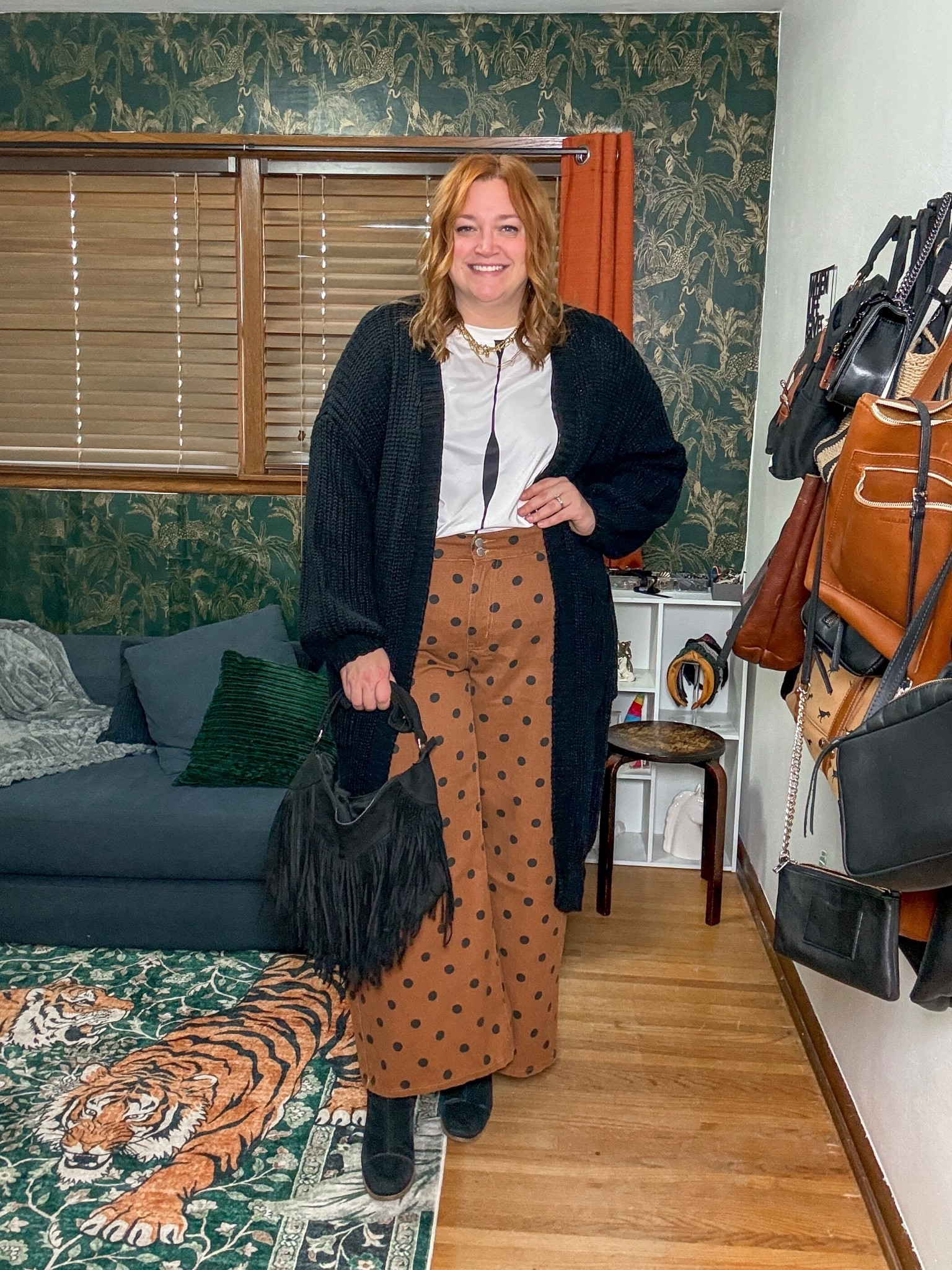 Sometimes it’s important to wear the outfit your brain tells you is a vibe.

Quirky dopamine dressing outfit on a size 18

#LTKootd #LTKMidsize #LTKPlusSize