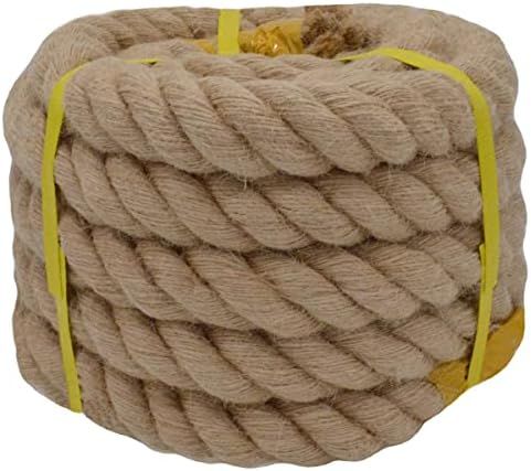 Twisted Manila Rope Jute Rope (1.5 in x 20 ft) Natural Thick Hemp Rope for Docks, Railings, Climbing | Amazon (US)