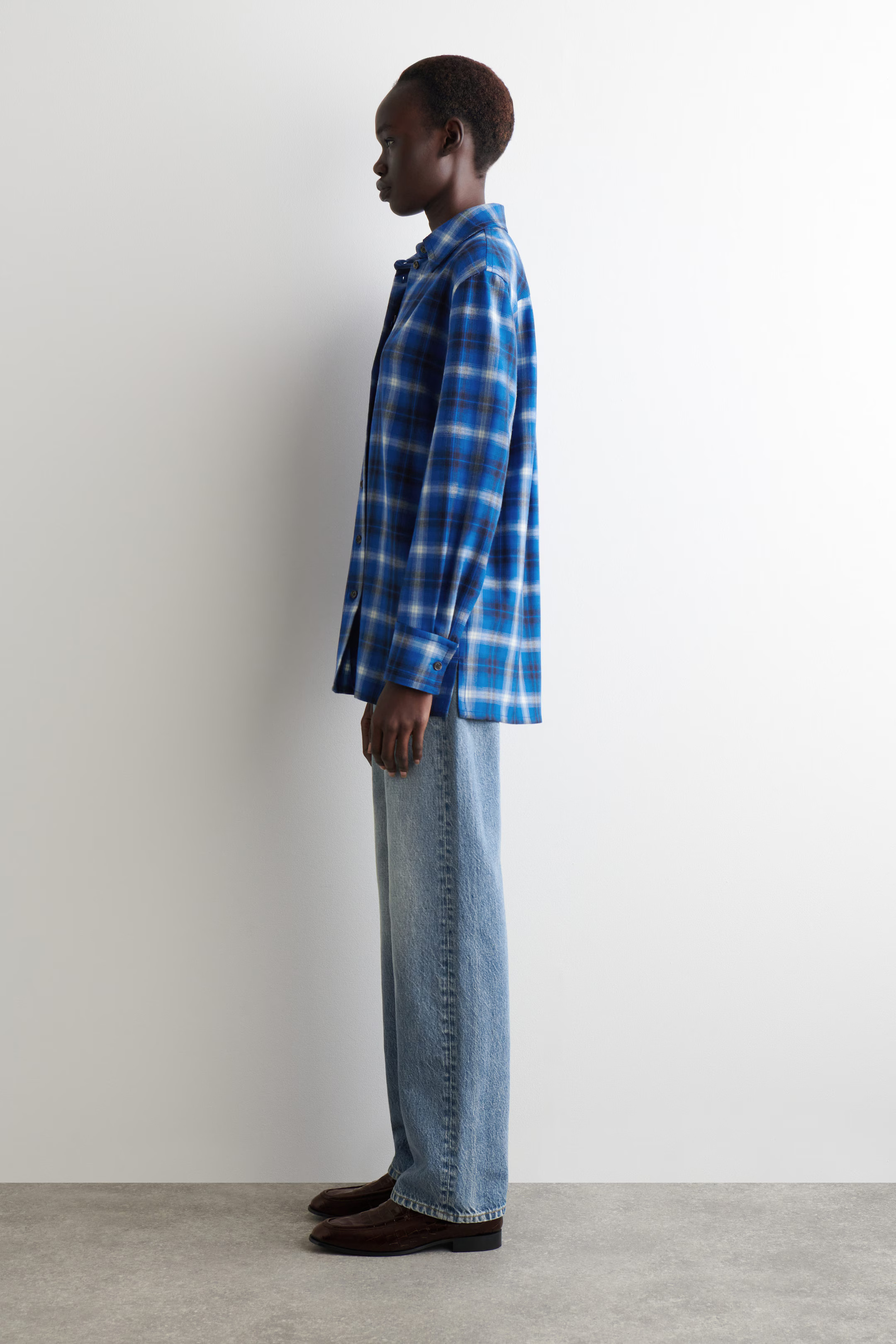 CHECKED FLANNEL SHIRT - BLUE / CHECKED | COS AU | COS (AU)