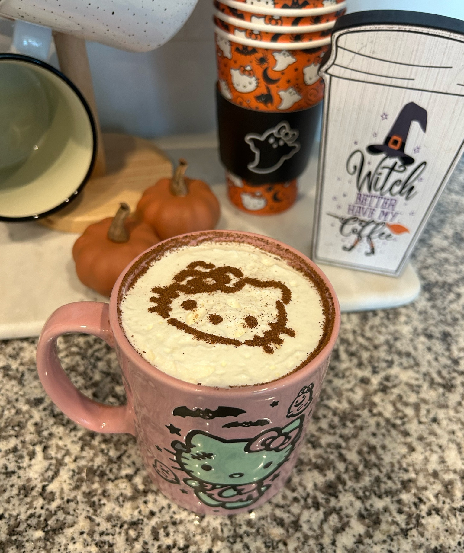 Hello Kitty cafesito!! #hellokittycoffee #hellokittylover #stencilcoffee

#LTKHome #LTKSeasonal #LTKHalloween
