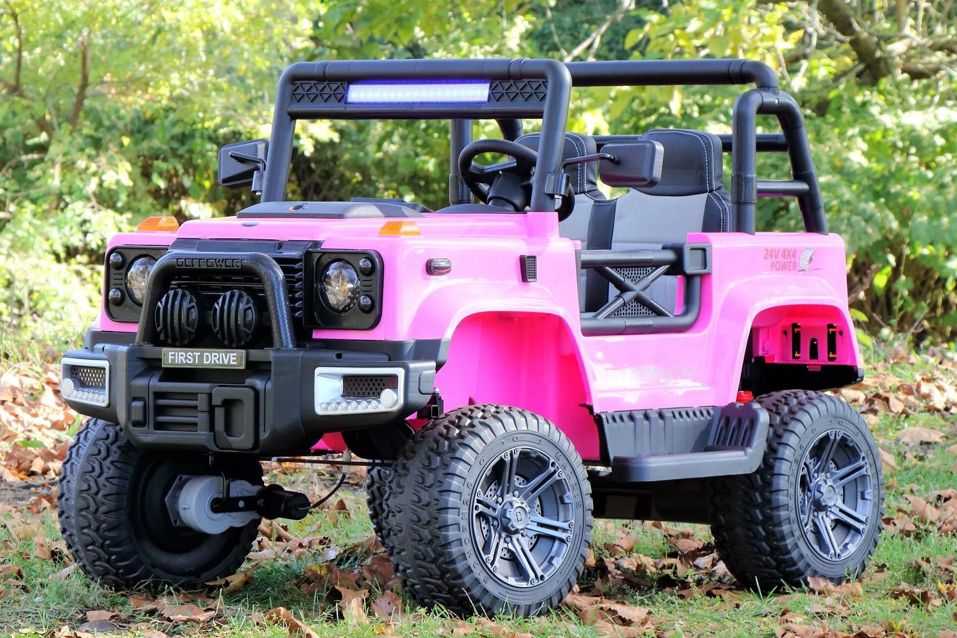First Drive Pink Four Motor Electric 2 Seater 12 V Large Jeep Powered Ride-On with Remote Control | Walmart (US)
