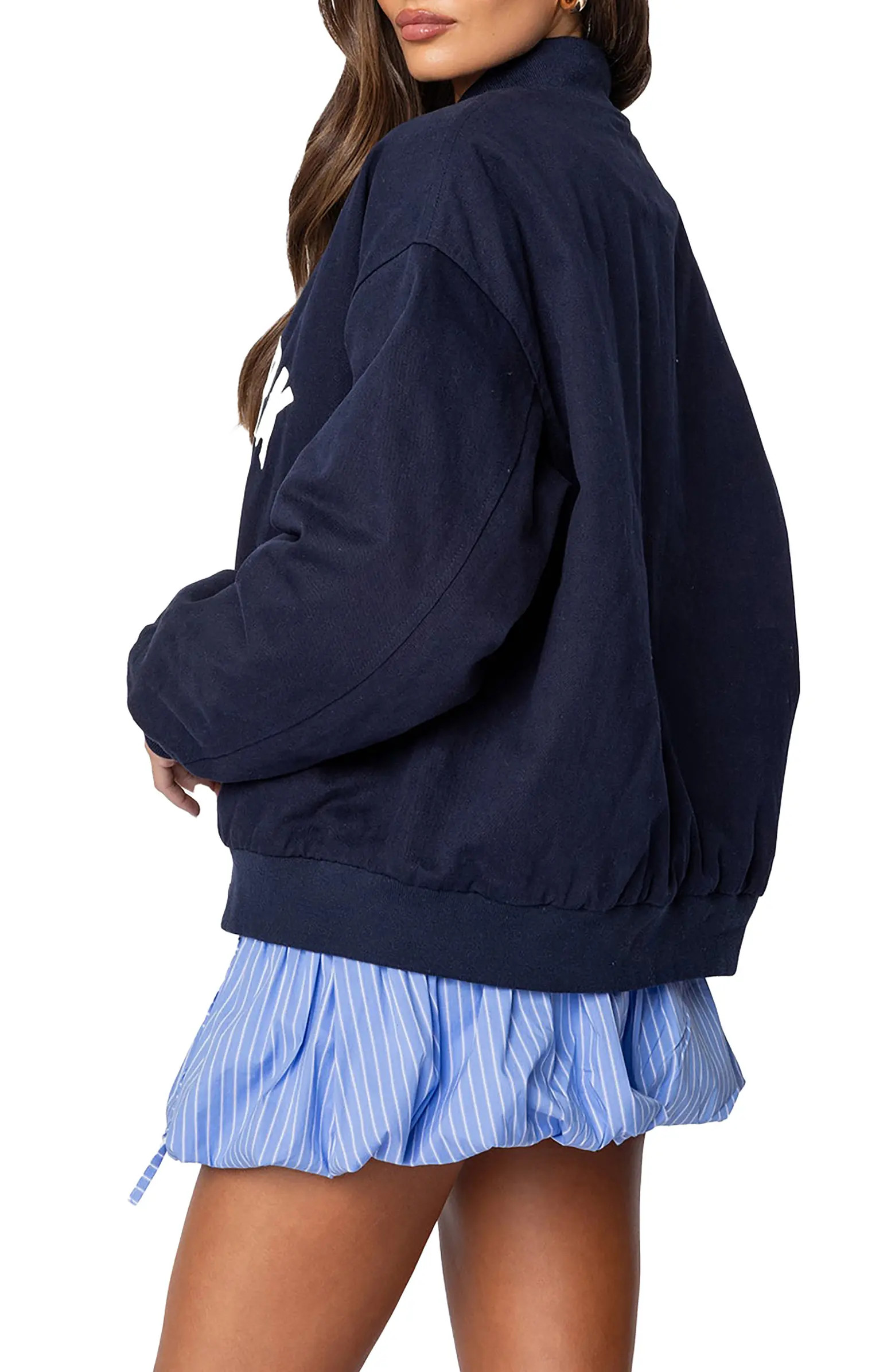 Big Apple Oversize Bomber Jacket | Nordstrom