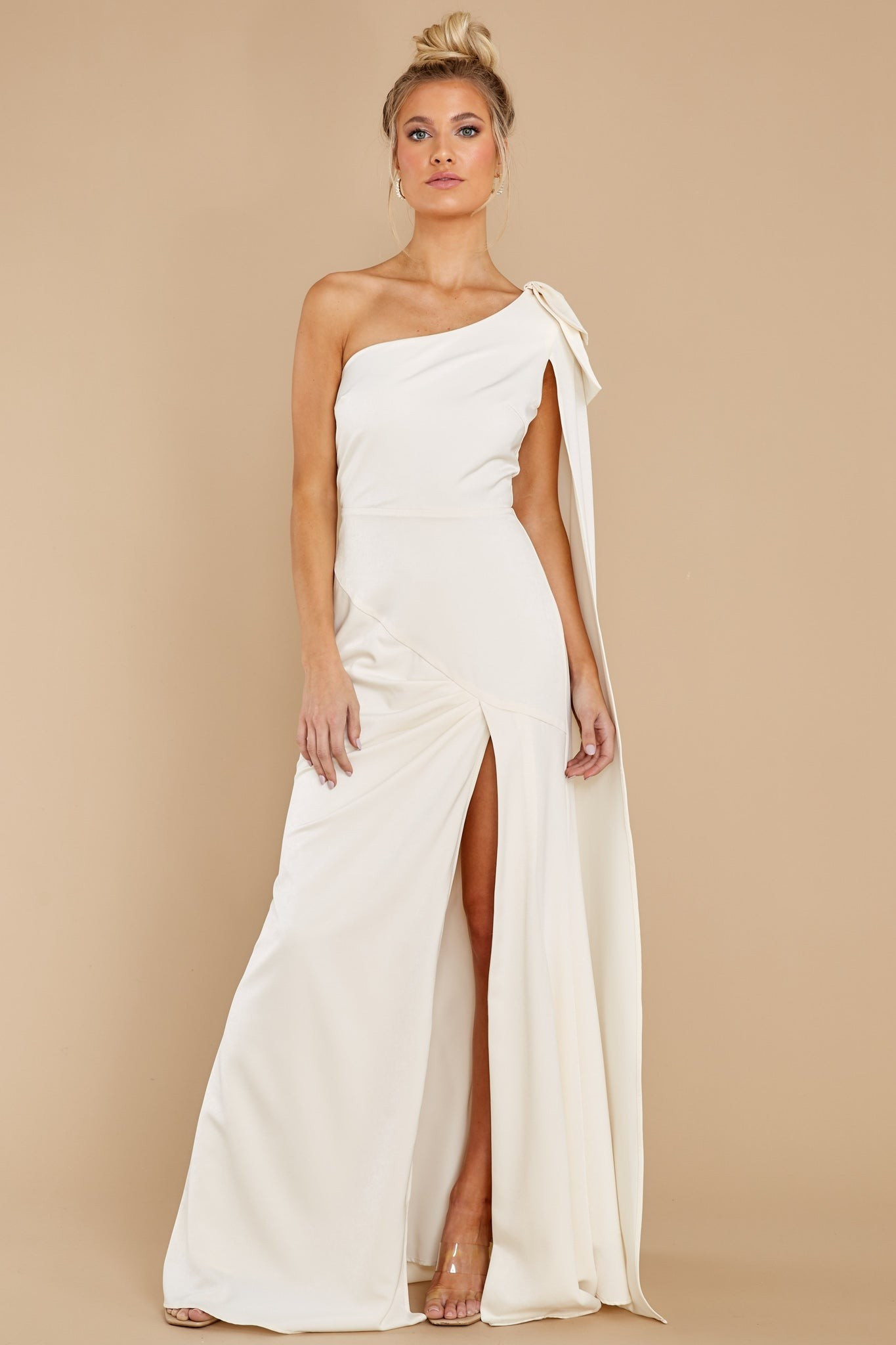 Elegance And Grace Ivory Maxi Dress | Red Dress 