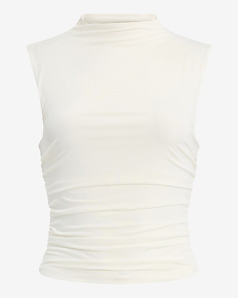 Body Contour Compression Neck Ruched Tank | Express