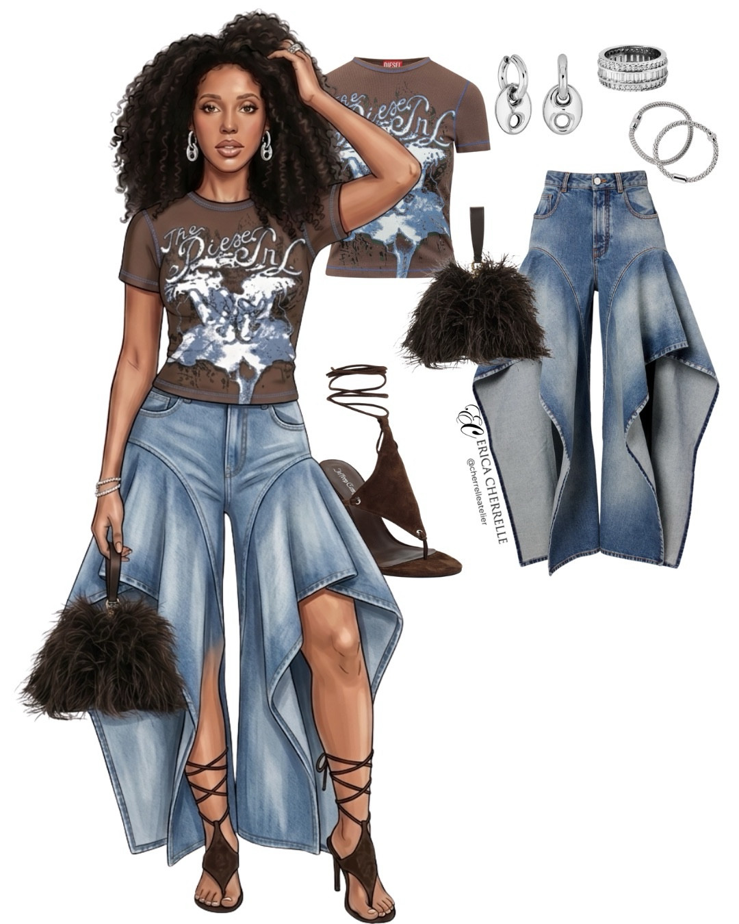 Denim Daze 🤎🤠🐎👖

Denim, but make it unforgettable—this sculpted silhouette with dramatic draping is giving high-fashion edge with a Western soul. Paired with bold graphics, textured accessories, and a touch of movement, this look turns every step into a statement. 🤎✨. Follow for elevated styling that blends trend with intention.

✔️ DM/Email for styling services
•
• Product Links in Bio 🔗 
• Save this post for future inspo
Follow @cherrelleatelier on IG for daily outfit inspiration

#virtualstylist  #westernchic #festivalseason #FashionStylist #personalstylist

#LTKootd #LTKFestival #LTKSeasonal