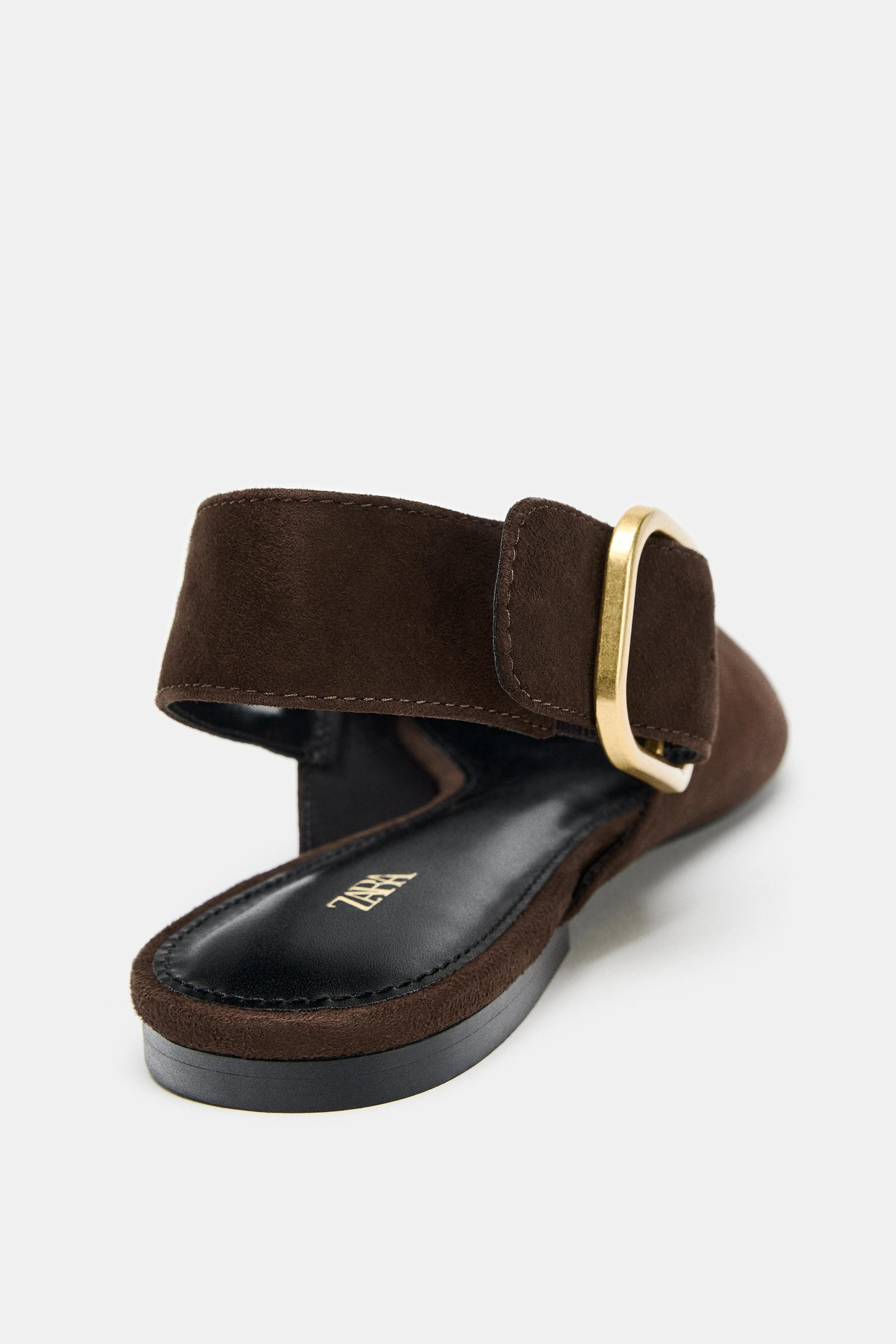 SUEDE SLINGBACK SHOES | Zara UK