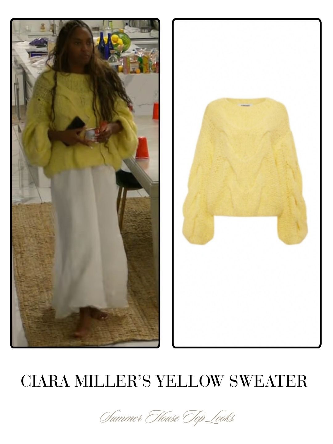 Ciara Miller’s Yellow Sweater 
