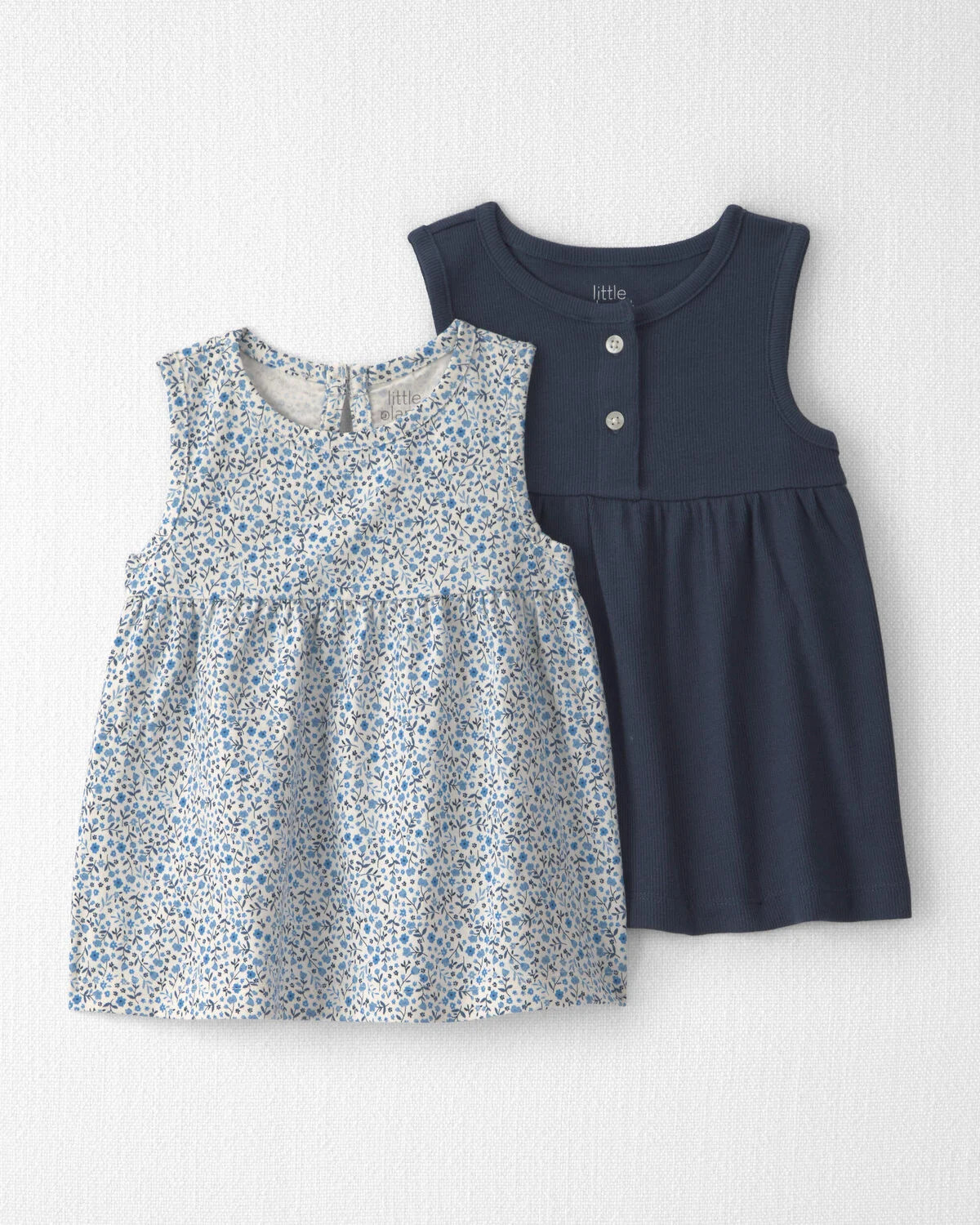 Toddler Girl 2-Pack Organic Cotton Knit Tanks in Meadow Bloom - Little Planet | Carter's | Carter's Inc
