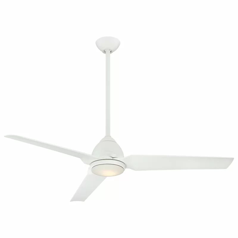 54'' Java 3 - Blade Outdoor LED Propeller Ceiling Fan with Remote Control and Light Kit Included | Wayfair Professional