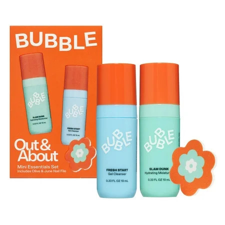 Bubble Skincare Out & About Mini Essentials 3-Piece Set, Includes Olive & June Nail File | Walmart (US)