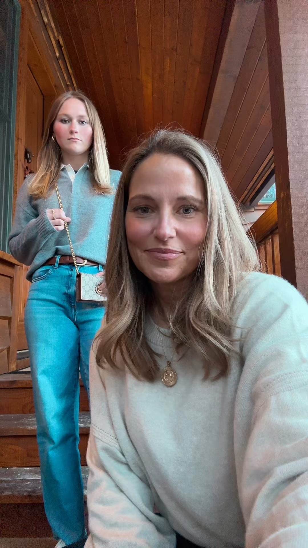 JH DINNER OOTD! Mother daughter edition. 

Wearing medium in both sweaters
Lily is wearing 26 jeans and Tegan size 30.

#LTKdayinmylife #LTKootd #LTKmomlife