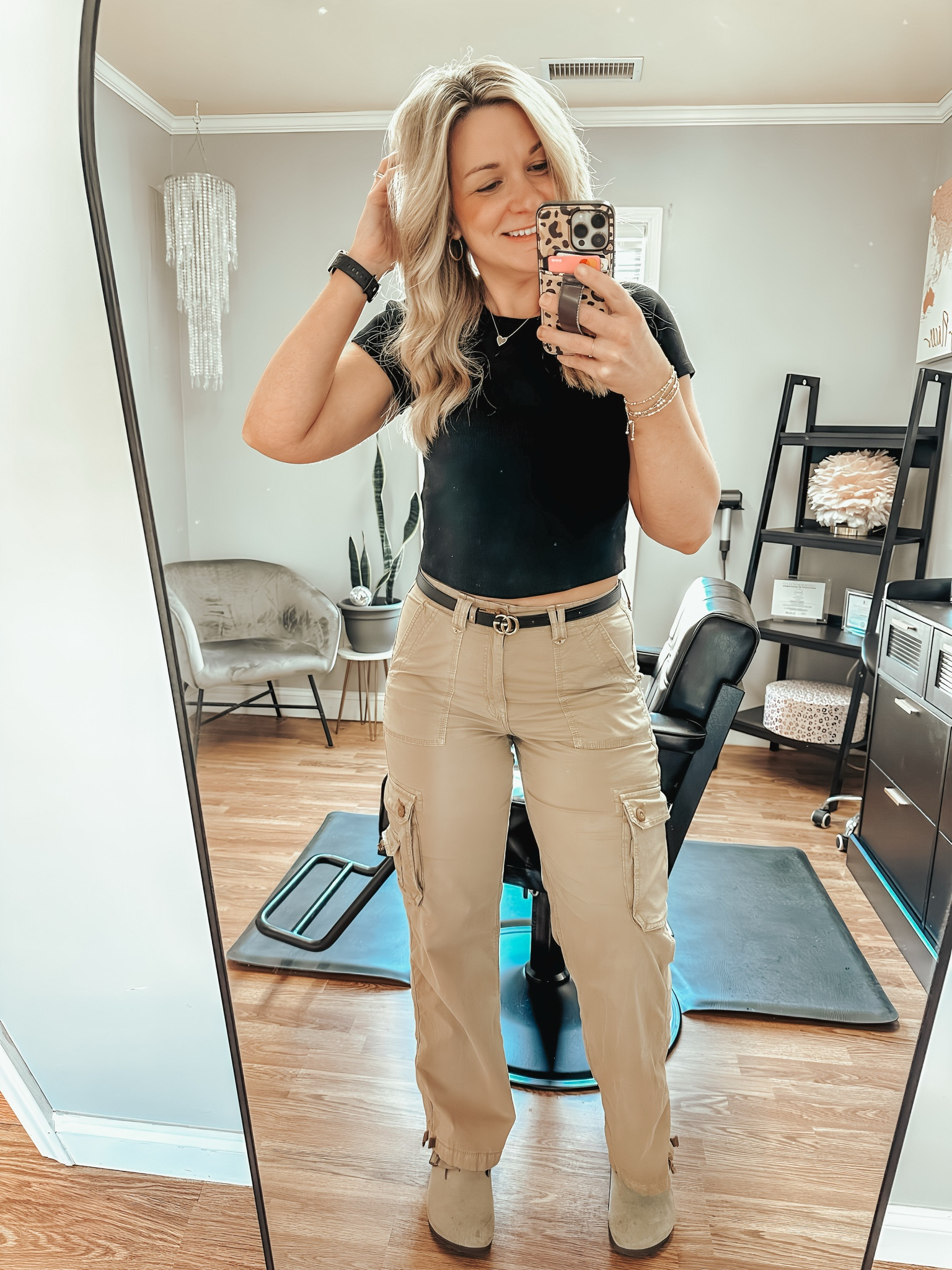 These cargo pants are so comfortable, the material is very movable and stretchy ( not rough and thick like most cargos. The bottom of the legs can also cinch for more of a jogger look. 

#LTKStyleTip #LTKFindsUnder50 #LTKMidsize